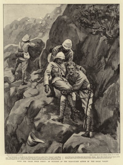 With the Tirah Field Force, an Incident of the Rear-Guard Action in the Bazar Valley by George Percy Jacomb Hood